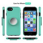 Wholesale iPhone 8 / 7 / 6S / 6 Glossy Pop Up Hybrid Case with Metal Plate (Mint Green)